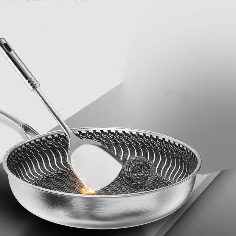 Honeycomb Stainless Steel Frying Pan