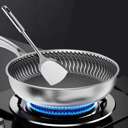 Honeycomb Stainless Steel Frying Pan